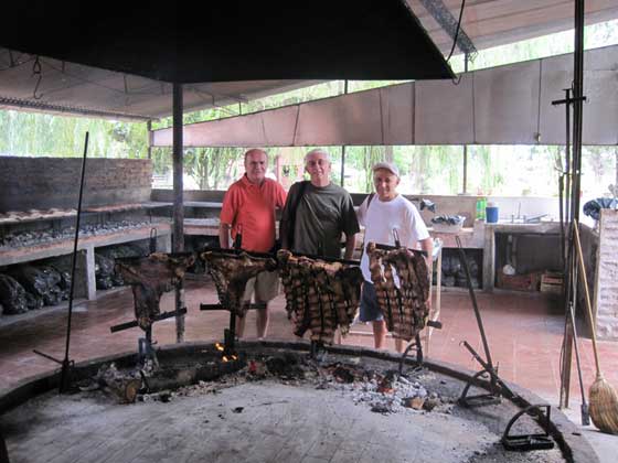Angelo Ropolo, Eduardo Jos� Ropolo y Giuseppe Ropolo en el almuerzo en la estancia Don Silvano con familiares (30/Ene/2010)