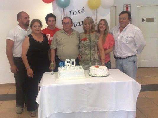 La familia de Jos Mara Saggiorato y Rosa Maestri en los 60 aos de Jose Maria (2010)