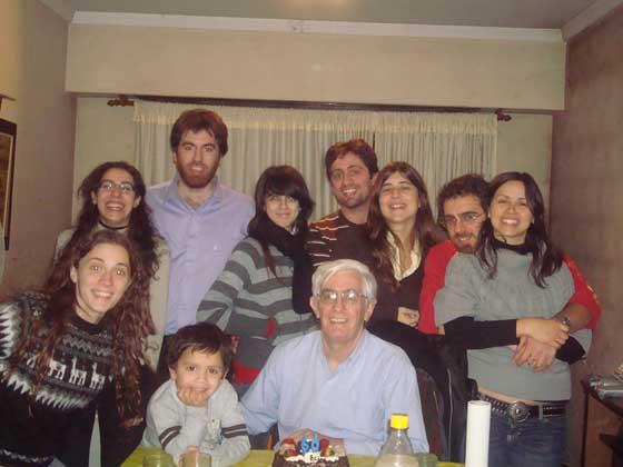 Eduardo en sus 60 aos con la familia (2008)