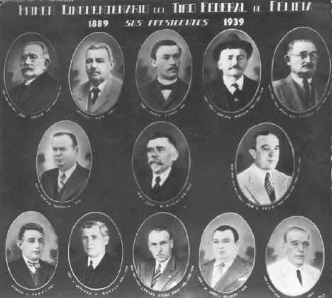 Presidentes del Tiro Federal de Felicia (Aos 1889 - 1939)