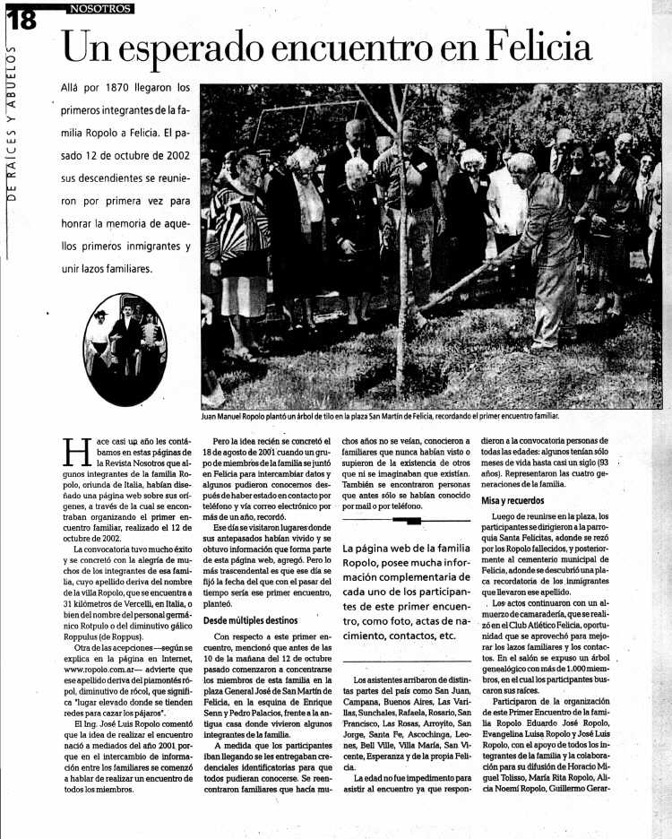 Publicacin en Diario El Litoral del 25/Ene/2003